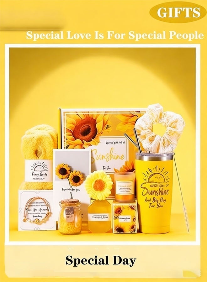 Bukela Sunflower Spa Bath Gift Set With Scented Candle, Mother'S Day Gift, Premium Bath And Body Set - Image 1