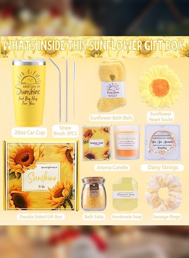 Bukela Sunflower Spa Bath Gift Set With Scented Candle, Mother'S Day Gift, Premium Bath And Body Set - Image 4