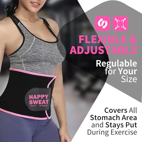 YITIANTL Waist Trainer for Women and Men Belly Fat, Neoprene Sauna Sweat Band, Stomach Wrap Waist Trimmer for Workout, Lower Back Support-Medium Pink - Image 5