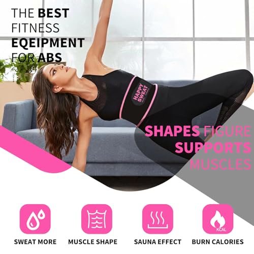 YITIANTL Waist Trainer for Women and Men Belly Fat, Neoprene Sauna Sweat Band, Stomach Wrap Waist Trimmer for Workout, Lower Back Support-Medium Pink - Image 4
