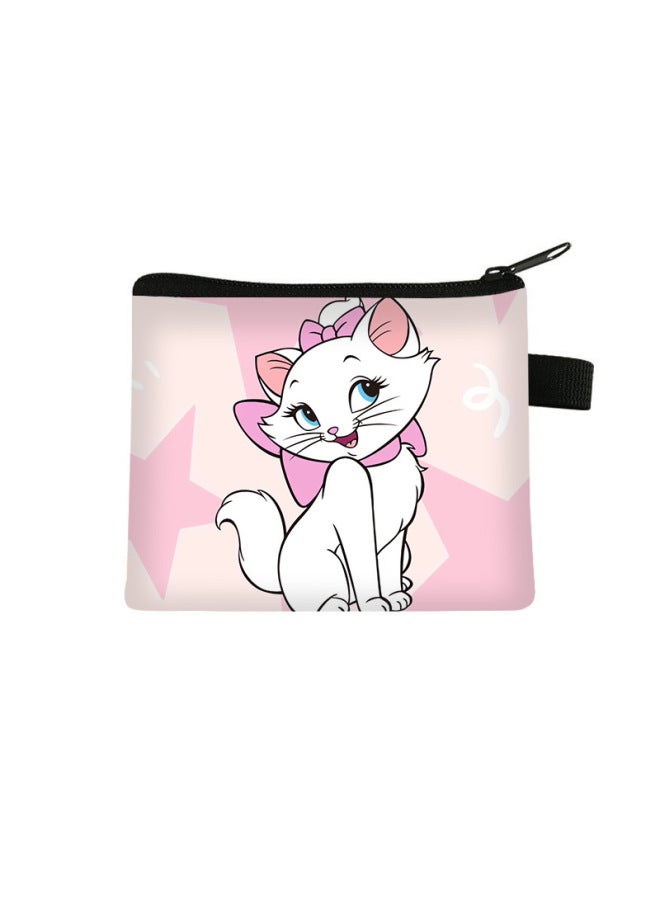 New Mary Cat Coin Purse Cute Mini Storage Pouch Children's Short-style Portable Key Card Holder