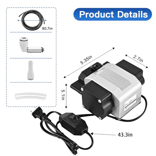 Ktondic Air Assist for Laser Engraver, 30 L/Min Output and Strong Airflow Air Assist for D1 and D1 Pro Laser Engracer Machine, Low Noise Air Assist Pump with Adjustable Knob for Wood and Metal - Image 2
