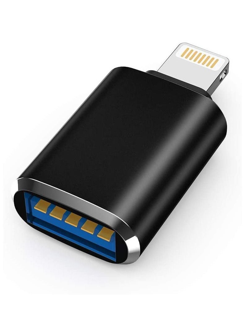 Lightning Male to USB Female Adapter OTG Cable for Apple iPhone 11 12 Mini max pro xs xr x se2 7 8plus Ipad air3 A Camera Memory Stick Connector Keyboard and Mouse Flash Drive Connection Kit Splitter