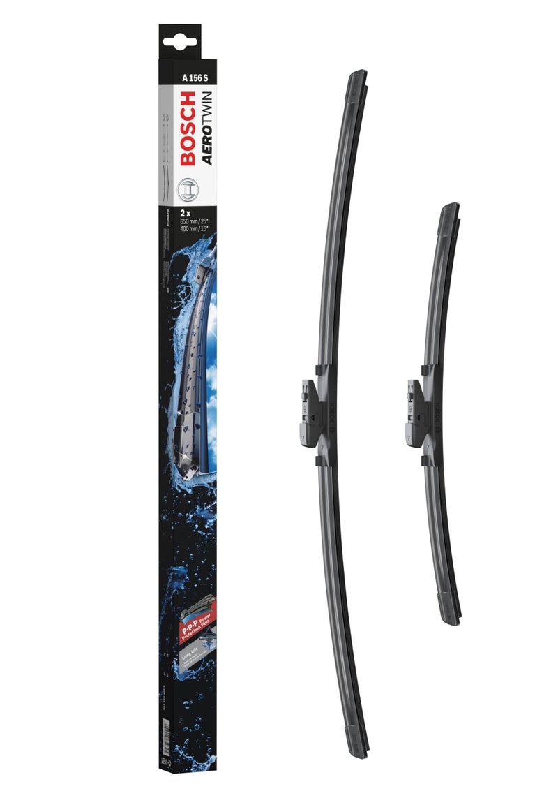 BOSCH 3397014156 AeroTwin OE Replacement Wiper Blades Driver  Passenger Side  Set of 2 26  16