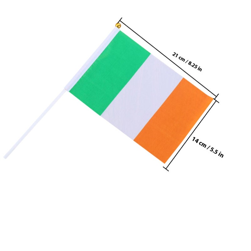 20pcs Handheld Ireland National Flags Patriotic Flags Mini Ireland National Flags - Image 2