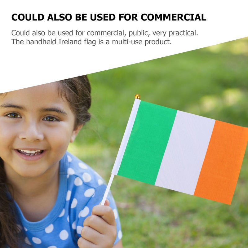 20pcs Handheld Ireland National Flags Patriotic Flags Mini Ireland National Flags - Image 5
