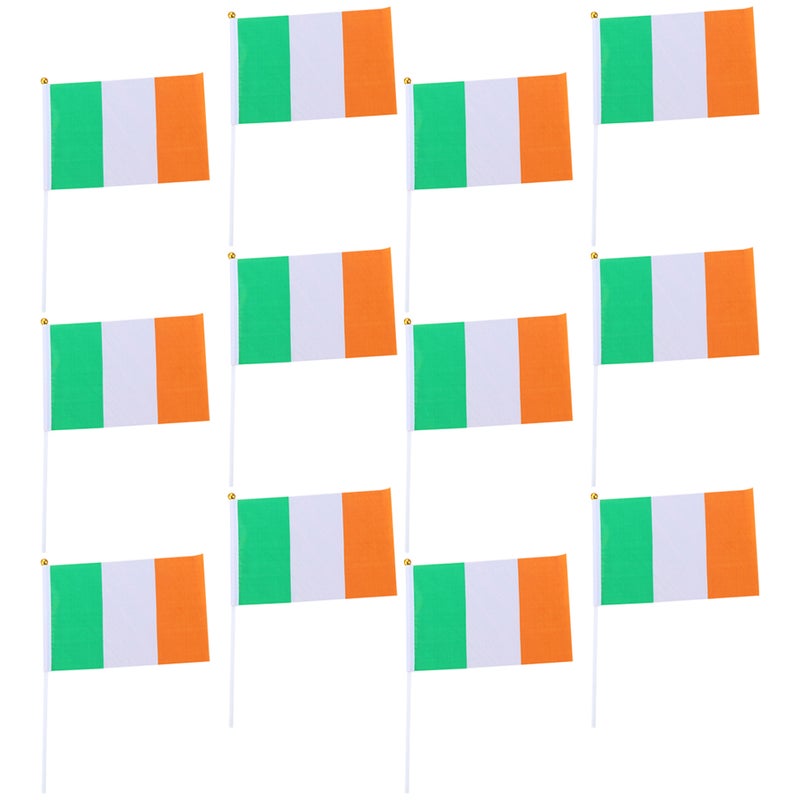 20pcs Handheld Ireland National Flags Patriotic Flags Mini Ireland National Flags - Image 1