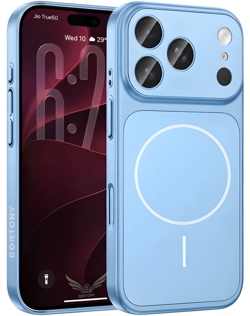 بورتوني جراب iPhone 18 Pro فائق النحافة وغير لامع (Matte) ومزود بميزة المغناطيس؛ يتميز بتصميم نحيف وصلب مع حماية للكاميرا، ومخصص لهاتف iPhone 18 Pro (مقاس 6.3 بوصة). - Image 1