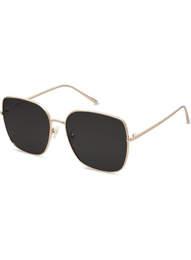 general Trendy Oversized Square Metal Frame Sunglasses for Women Men Flat Mirrored Lens UV Protection Sunglasses - Image 1