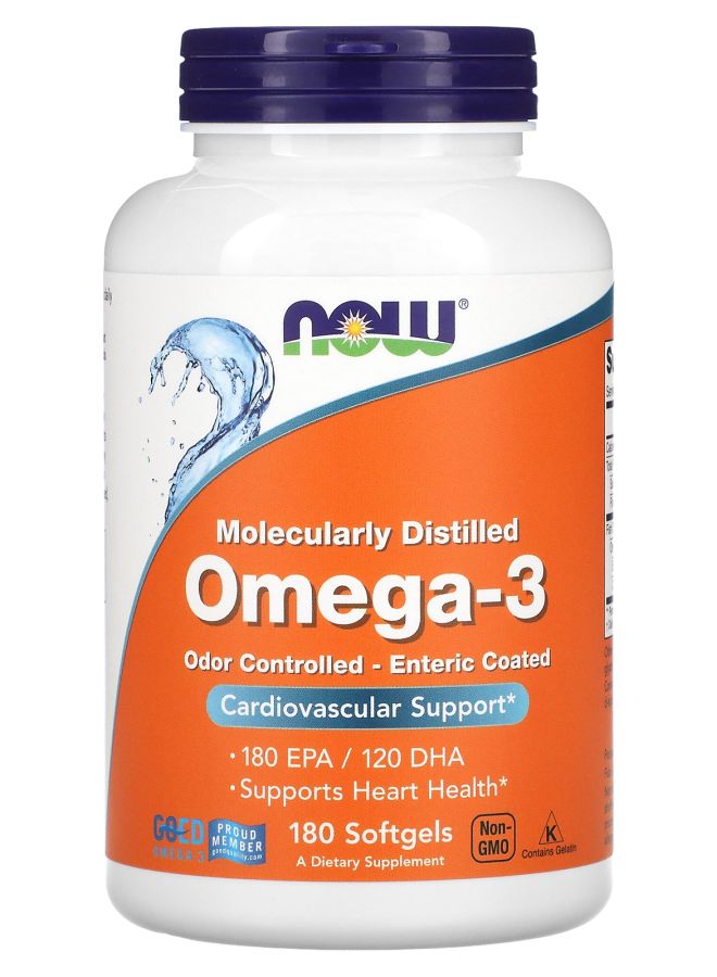 now Omega-3 180 EPA / 120 DHA 180 Softgels