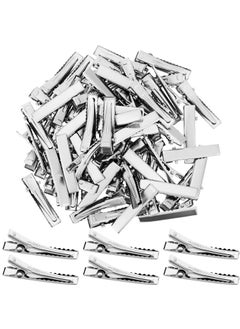 Hotop 200 Pieces Alligator Metal Hair Clips Duck Bill Hair Clips for Bow Making Flat Top Single Prong Hairpins Metal Hairclip for Styling DIY Craft Accessories126 Inch 