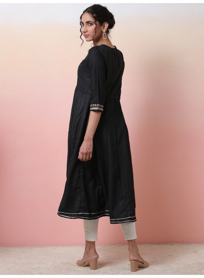 AKS Black Gota Patti Work Anarkali - Image 5