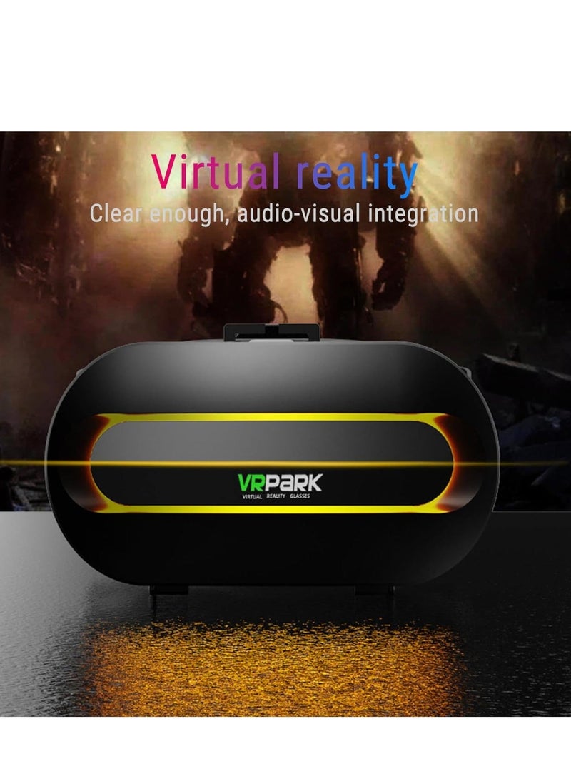 سماعة الواقع الافتراضي VR نظارات ثلاثية الأبعاد سماعة الواقع الافتراضي مع سماعات ستيريو عالية الدقة لألعاب الواقع الافتراضي والأفلام ثلاثية الأبعاد ونظام العناية بالعين للهواتف الذكية المتوافقة مع iOS وAndroid - Image 5