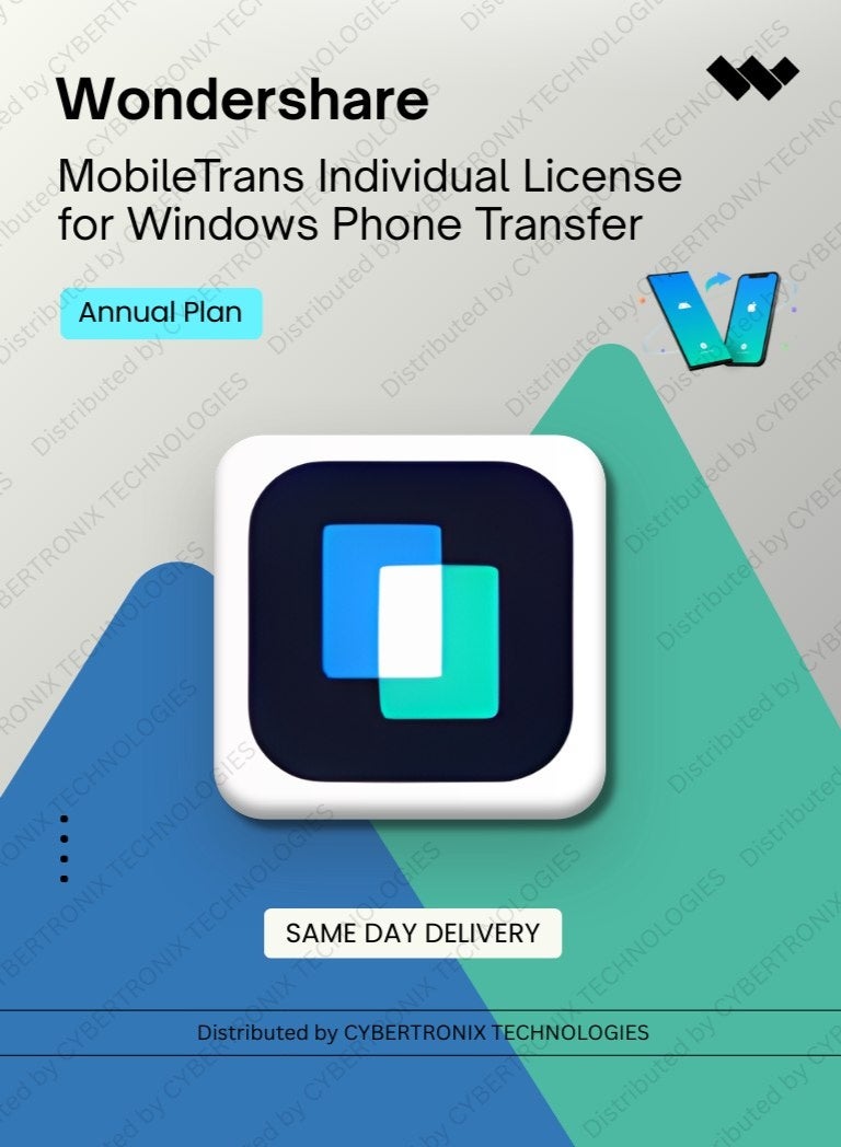 رخصة Wondershare MobileTrans الفردية لنقل Windows Phone | الخطة السنوية | رخصة رقمية | توصيل في نفس اليوم