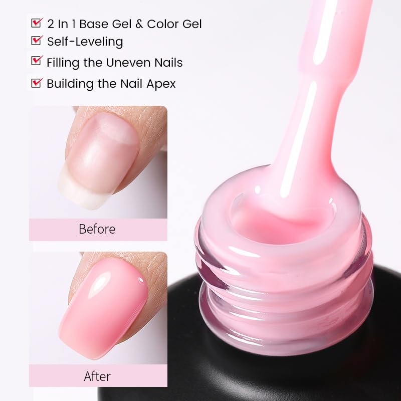 Born Pretty PRO 15ml HEMA Free Rubber Base Gel Nail Polish Uv Gel from BELLE GAGA Color UV LED Gel Polish for professional use RB25 15ml - Image 4