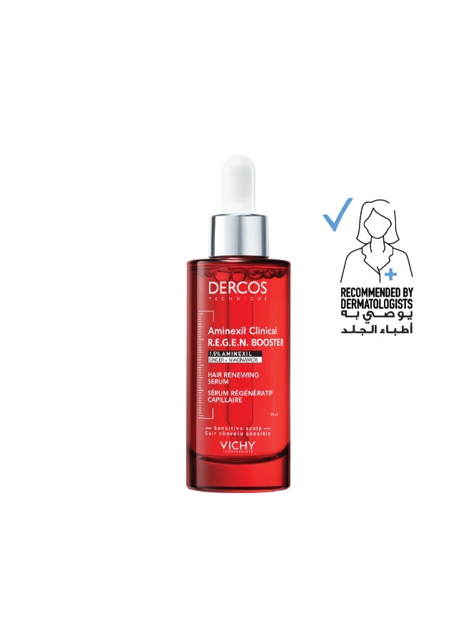 Dercos Clinical Regen Booster with Aminexil for Men & Women, 2-in-1 Hair Growth and Anti-Hair Loss Serum with Niacinamide 90ml