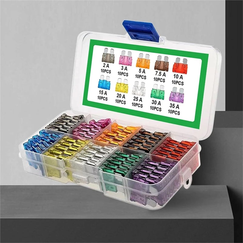 Car Fuses Assortment Kit Auto Fuse Kit 15A 20A 25A 30A 35A 10 Types Car Assortment with Box Blade Type Assorted(400pcs) - Image 2