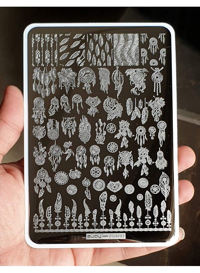 Zjoy Stainless Steel Nail Stamping Image Plate Jumbo Size (Zjoyplus001) (9.5 * 14 Cm) - Image 3