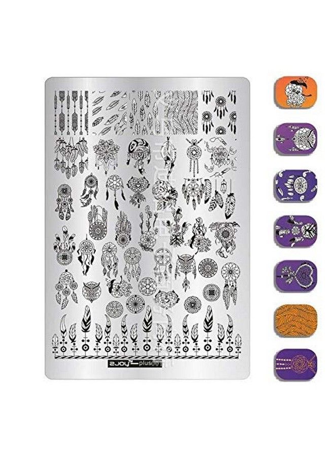 Zjoy Stainless Steel Nail Stamping Image Plate Jumbo Size (Zjoyplus001) (9.5 * 14 Cm) - Image 2
