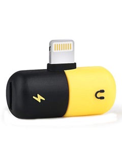 2 In 1 Lightning Splitter Adapter For iPhone 7 Yellow/Black