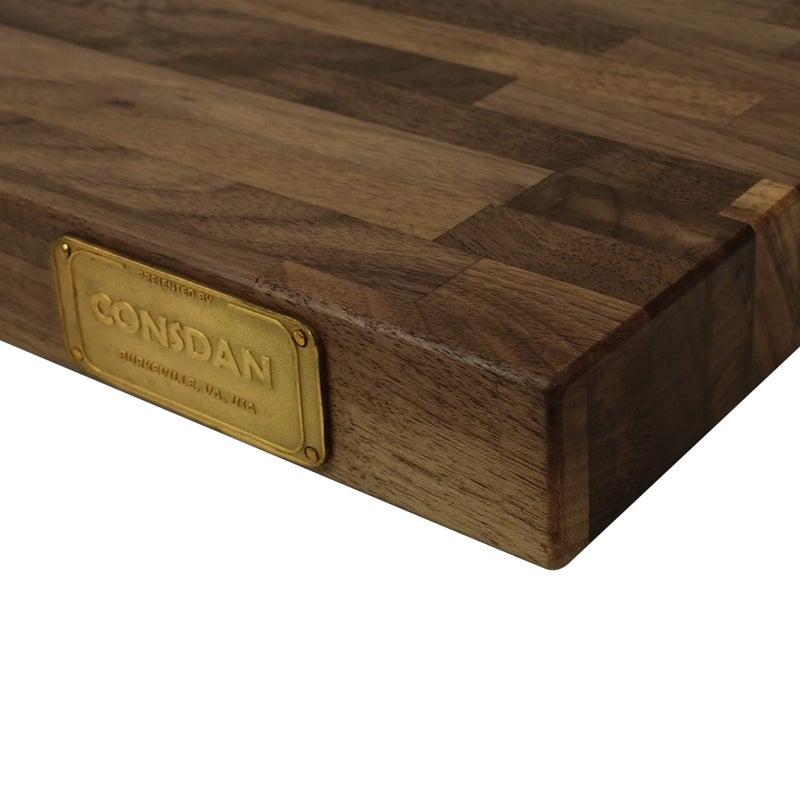CONSDAN Butcher Block Counter Top, Walnut Solid Hardwood Countertop, Wood Slabs for Kitchen, Reversible, Both Side Polished, Prefinished with Food-safe Oil, 1.5" Thickness, 18"x25" - Image 2