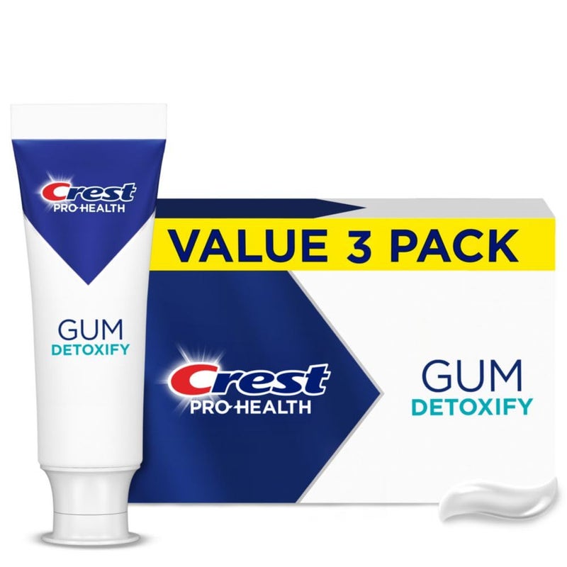 Crest ProHealth Gum Detoxify Deep Clean Toothpaste 48 oz Pack of 3 Anticavity Antibacterial Flouride Toothpaste Clinically Proven Gum and Enamel Protection Plaque Control - Image 1