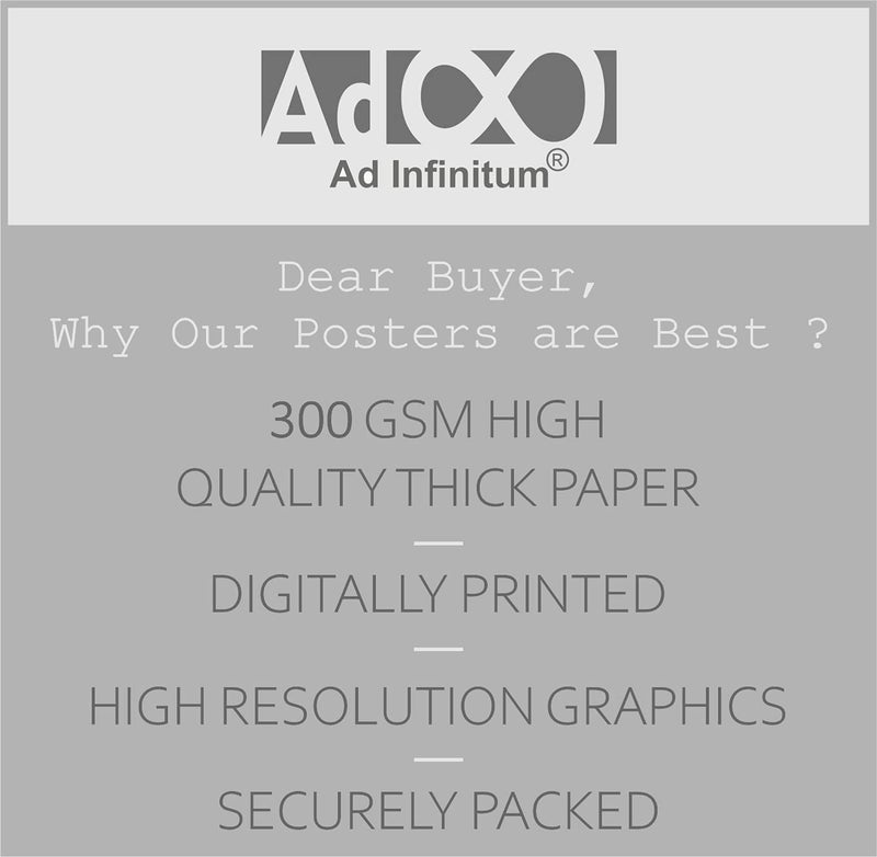 AD INFINITUM Movie Quotes Wall Posters | 300 GSM Paper, 9x13 inches | Set of 7 (9x13 inches) Black - Image 4