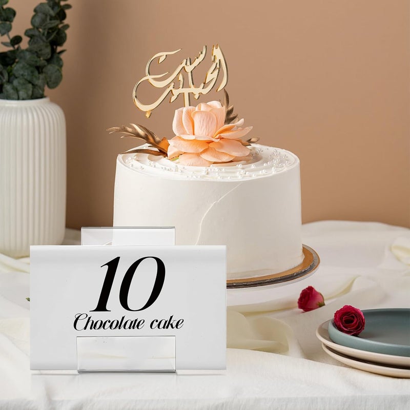 توياندونا 10 قطع حوامل عرض أكريليك حامل بطاقات حامل عرض حامل صغير لبطاقات الرياضة بطاقات العمل 10 سم 7.5 سم واسع للاستخدام المنزلي والمكتبي - Image 4