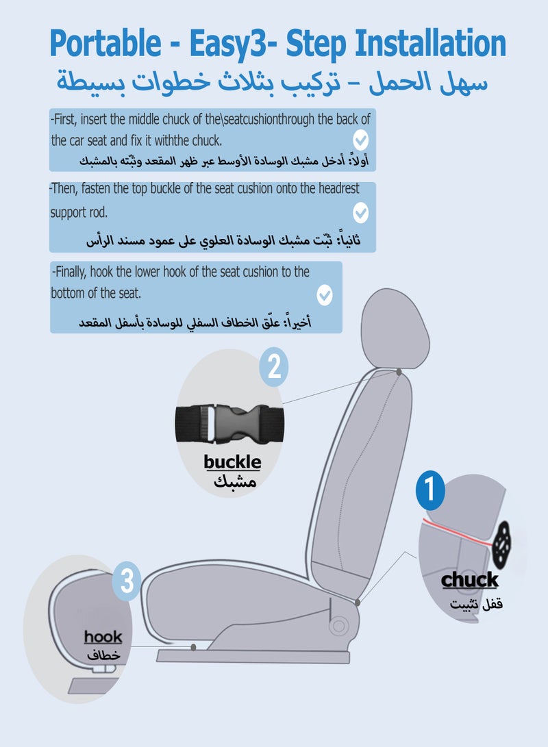 Car Cooling Seat Cushion for Cars, SUVs & Trucks, 12V Cigarette Lighter, USB, Multiple Gear Adjustment, Quiet Performance & Soft Comfortable Material for Driver/Passengers - Image 3