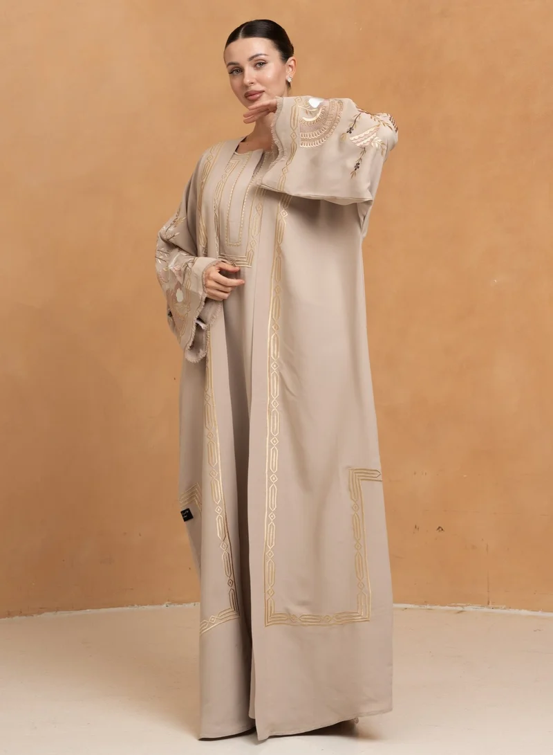 Meem by Mariyah  Front open abaya with sheila for Women | Best Price UAE