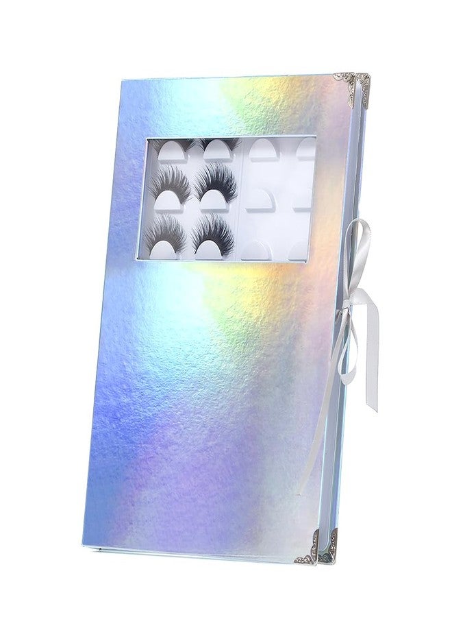YiQiYi False Eyelash Storage Book Protable 16 Pari Eyelashes Organizer Holder Case Lash Contanier Box Glitter Cover Lash Container Empty Case with Eyelash Tweezer (Assorted Color) - Image 4