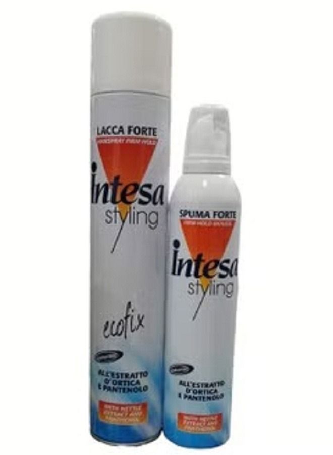 INTESA A set of two packs of hair spray and foam for fixing hair - Image 2