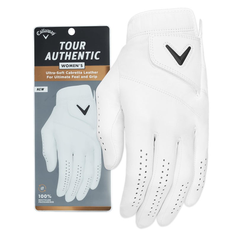 Callaway قفاز جولف كالاواي تور الأصلي (للنساء، صغير، أبيض 2022، يُرتدى في اليد اليمنى) - Image 1