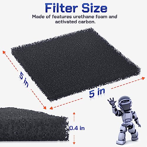 Antidious 5 Pack Activated Carbon Filters for Fume Extractor Solder Smoke Absorber Portable Filter, Soldering DIY Fan Extraction Equipment for Brazing Welding Soldering, Fume Prevention Remover - Image 5