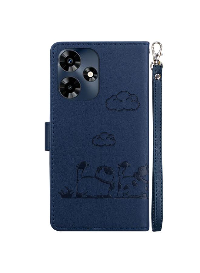 S-TOP Case For Infinix Hot 30 4G Cute Cats RFID Leather Phone Case - Image 3