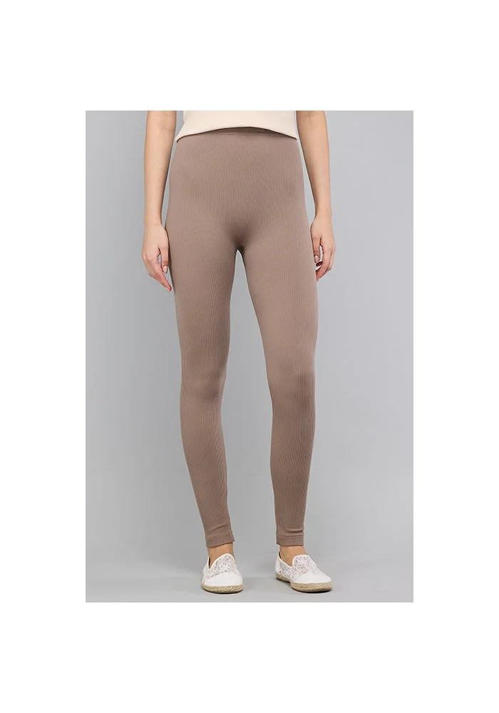 R&b Solid Leggings with Elastic Waist