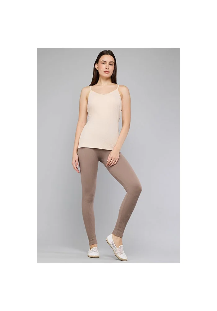 R&b Solid Leggings with Elastic Waist