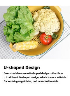 Teuuea 4 Sets Kitchen Colander Strainer Set, BPA-Free Colander PP Set, Safe and Non-toxic Portable Food Strainer Drain Basin Basket for Fruit, Vegetables, Bowls (4 Drain Baskets and 4 Baskets)  - Image 4