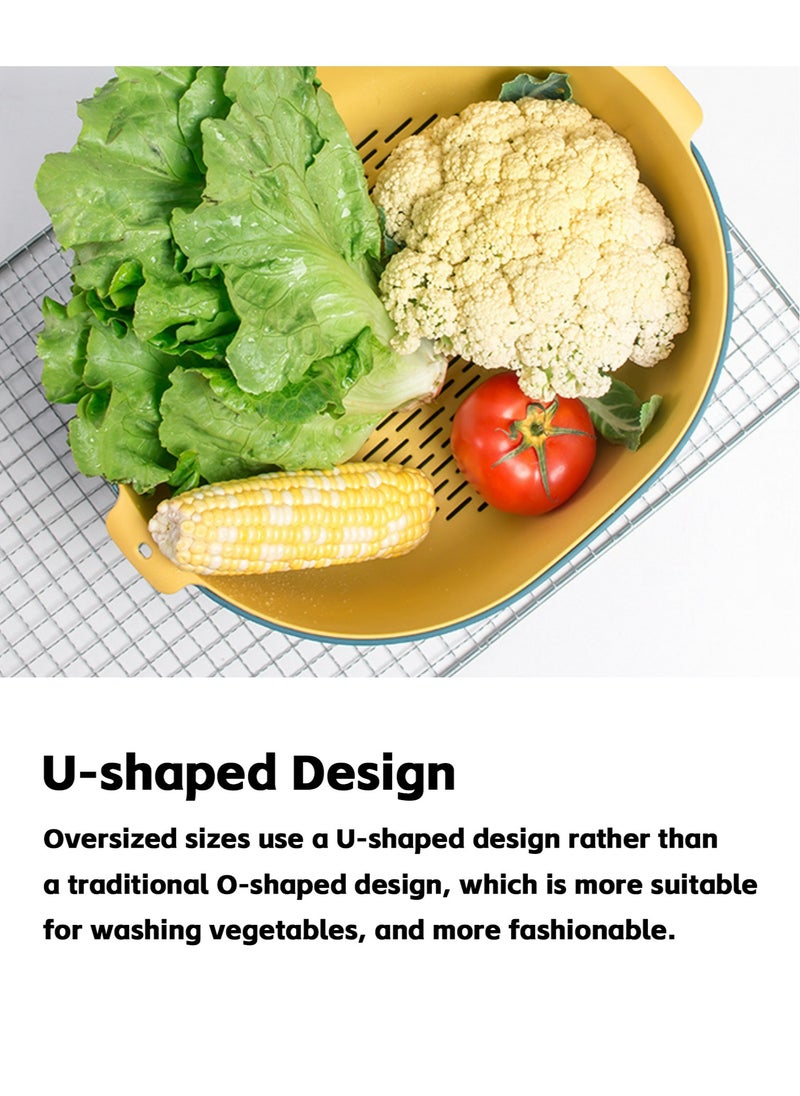 Teuuea - 4 Sets Kitchen Colander Strainer Set, BPA-Free Colander PP Set, Safe and Non-toxic Portable Food Strainer Drain Basin Basket for Fruit, Vegetables, Bowls (4 Drain Baskets and 4 Baskets) - Image 1