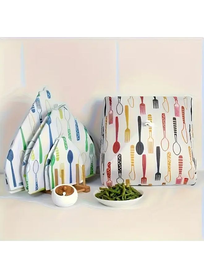 Large Foldable Aluminum Foil Food Cover Dustproof Table Cover - Image 5