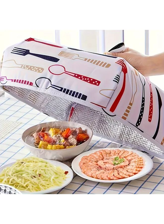 Large Foldable Aluminum Foil Food Cover Dustproof Table Cover - Image 2