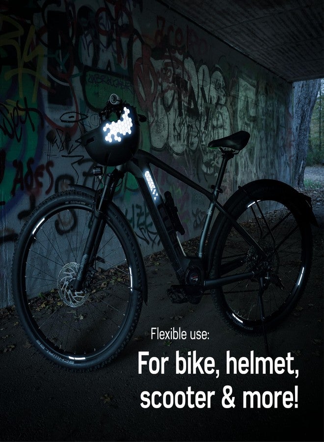 Borgen Bike Stickers - Reflective Stickers Set of 2 - for Bike, Rims, Helmet - Reflective Sticker Set for Darkness, School - Reflectors - Image 5
