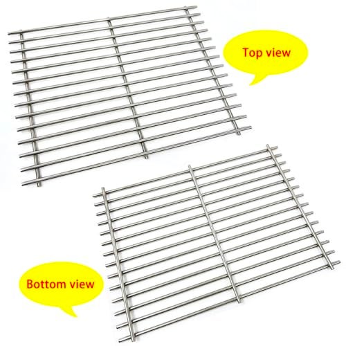 Direct Store شبكات/شوايات طهي من الفولاذ المقاوم للصدأ DS102 من المتجر المباشر 17" × 12 1/2" بديل لشوايات Charbroil 461320507، 461320508، 463250509، Great Outdoors، Thermos، Vermont Castings، مجموعة من 2 - Image 3