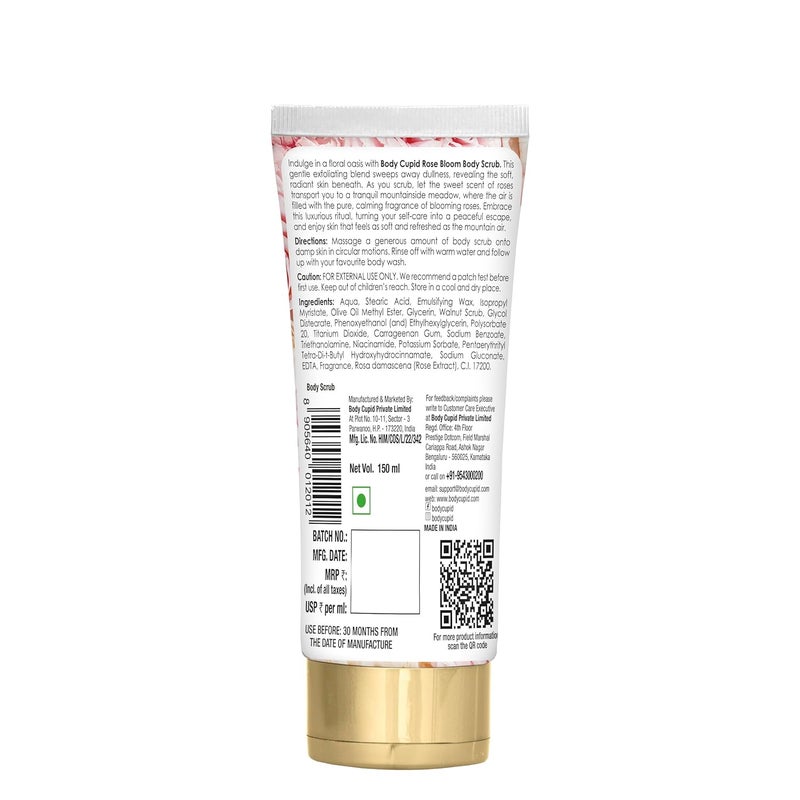 Body Cupid Rose Bloom Body Scrub  Gentle Exfoliation for Soft  Radiant Skin  Infused with Himalayan Rose Fragrance  150ml - Image 2