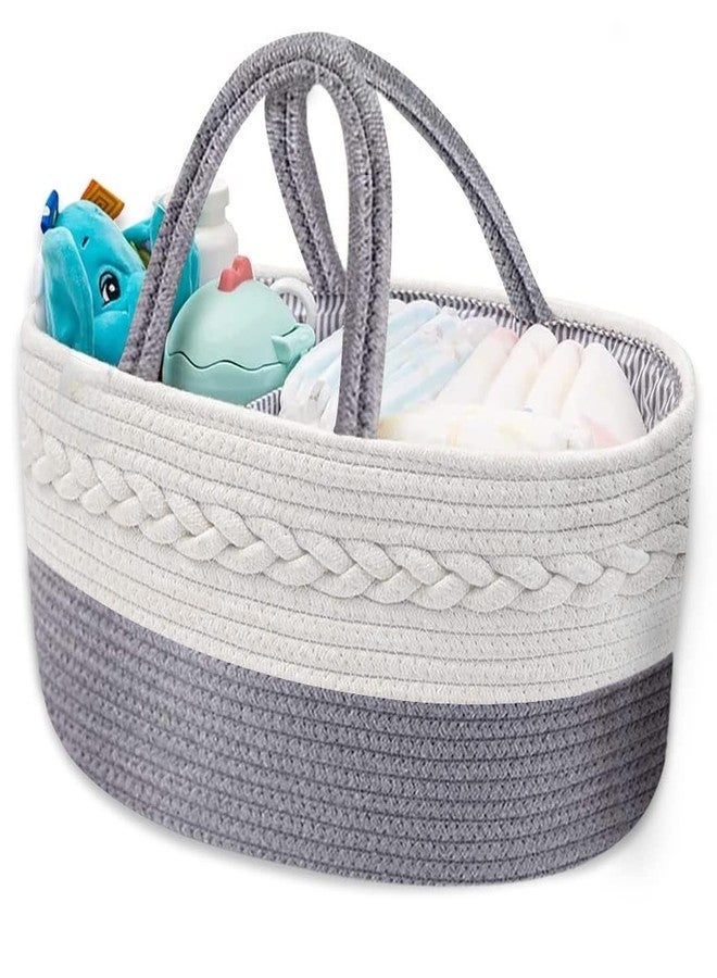 ROYAL TREND-Cotton-Diaper Caddy | Baby Products Bags For Newborn|Diaper Caddy Bag Organizer Large Capacity (40 * 28 * 20Cm)|Nursery Storage Bin And Car Organizer For Diapers And Baby Wipes (Beige) - Image 1