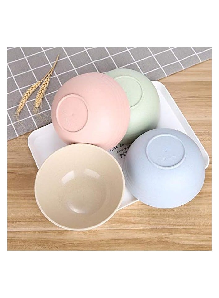 جرين تايجر أوعية حبوب غير قابلة للكسر - مجموعة من 4 أوعية من قش القمح قابلة لإعادة الاستخدام سعة 24 أونصة - آمنة للاستخدام في غسالة الأطباق والميكروويف - مثالية للحبوب - Image 4