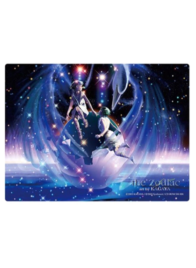 NIBEMINENT Gemini Constellation Rectangle Gaming Mouse Pad Blue/Black - Image 1