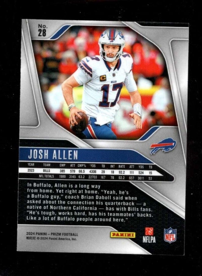 2024 PANINI PRIZM #28 JOSH ALLEN NMMT BILLS - Image 2