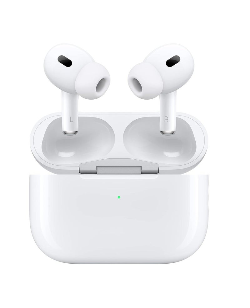 سماعات Earbuds Pro من الجيل الثاني A2931، مزودة بخاصية إلغاء الضوضاء النشط، وعلبة شحن MagSafe، ومنفذ USB-C، وسماعات بلوتوث لاسلكية، متوافقة مع أجهزة Android وiPhone وiPad وApple. - Image 2