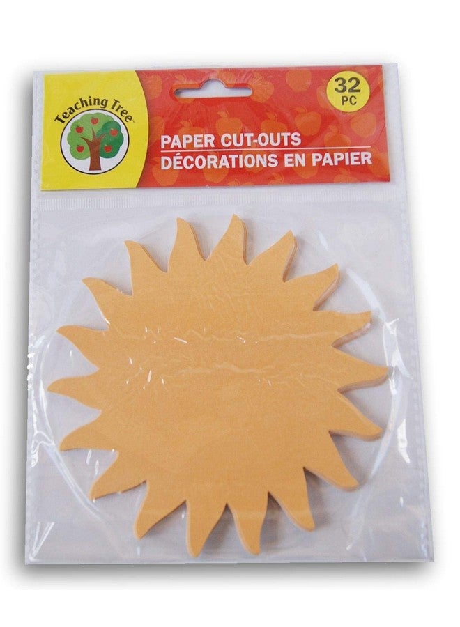 تيتشينج تري قصاصات ورقية - شمس برتقالية - 32 قطعة